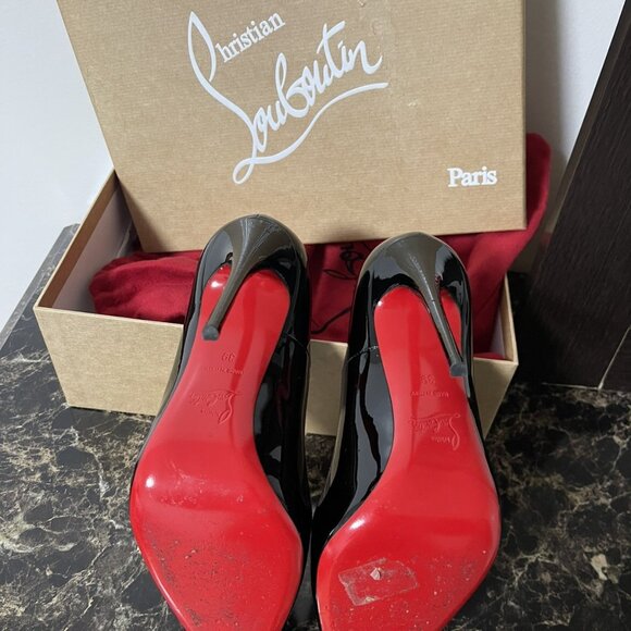Christian Louboutin Black Leather Pumps - Picture 7 of 10
